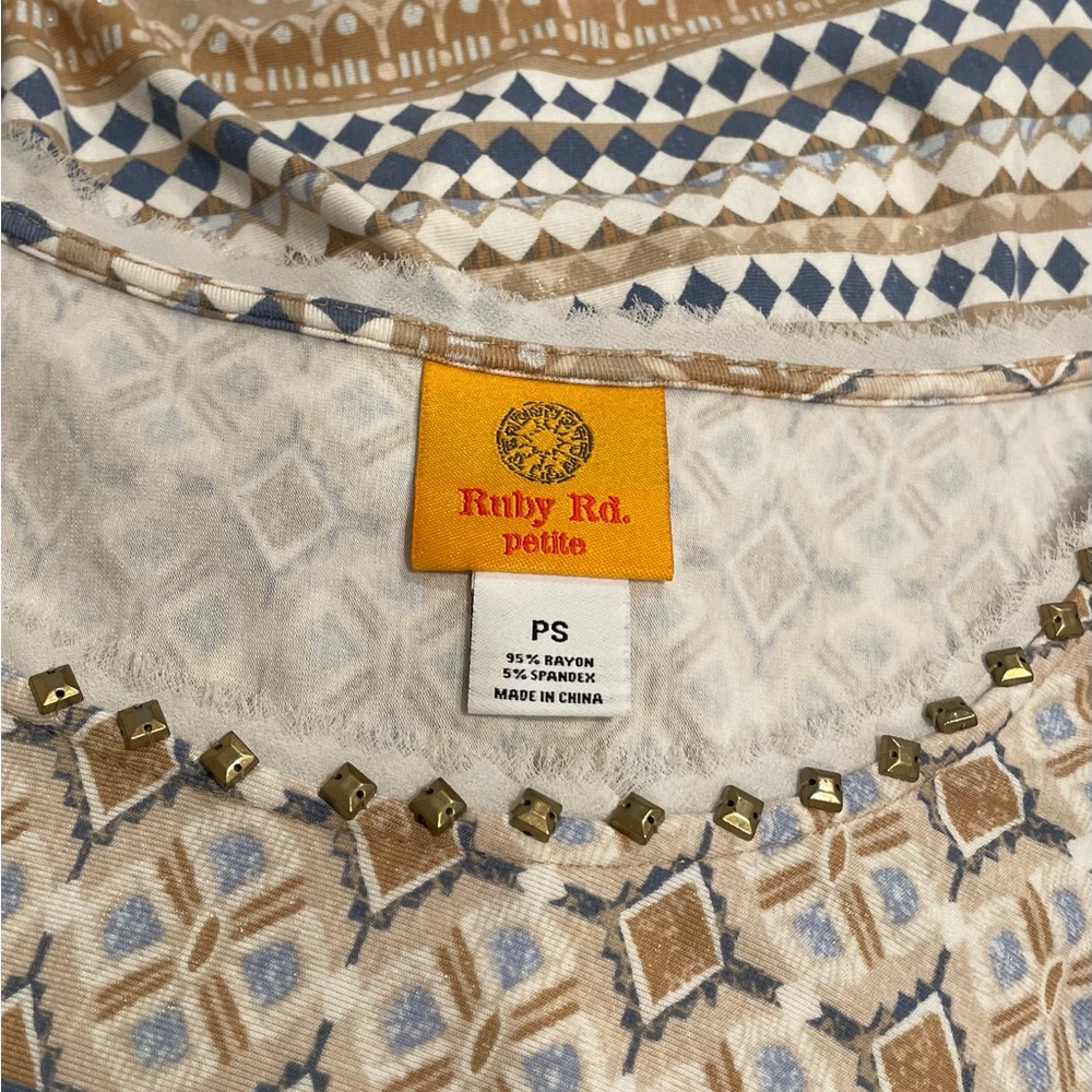 Ruby Rd. Petite Tunic Geometric - Picture 6 of 9